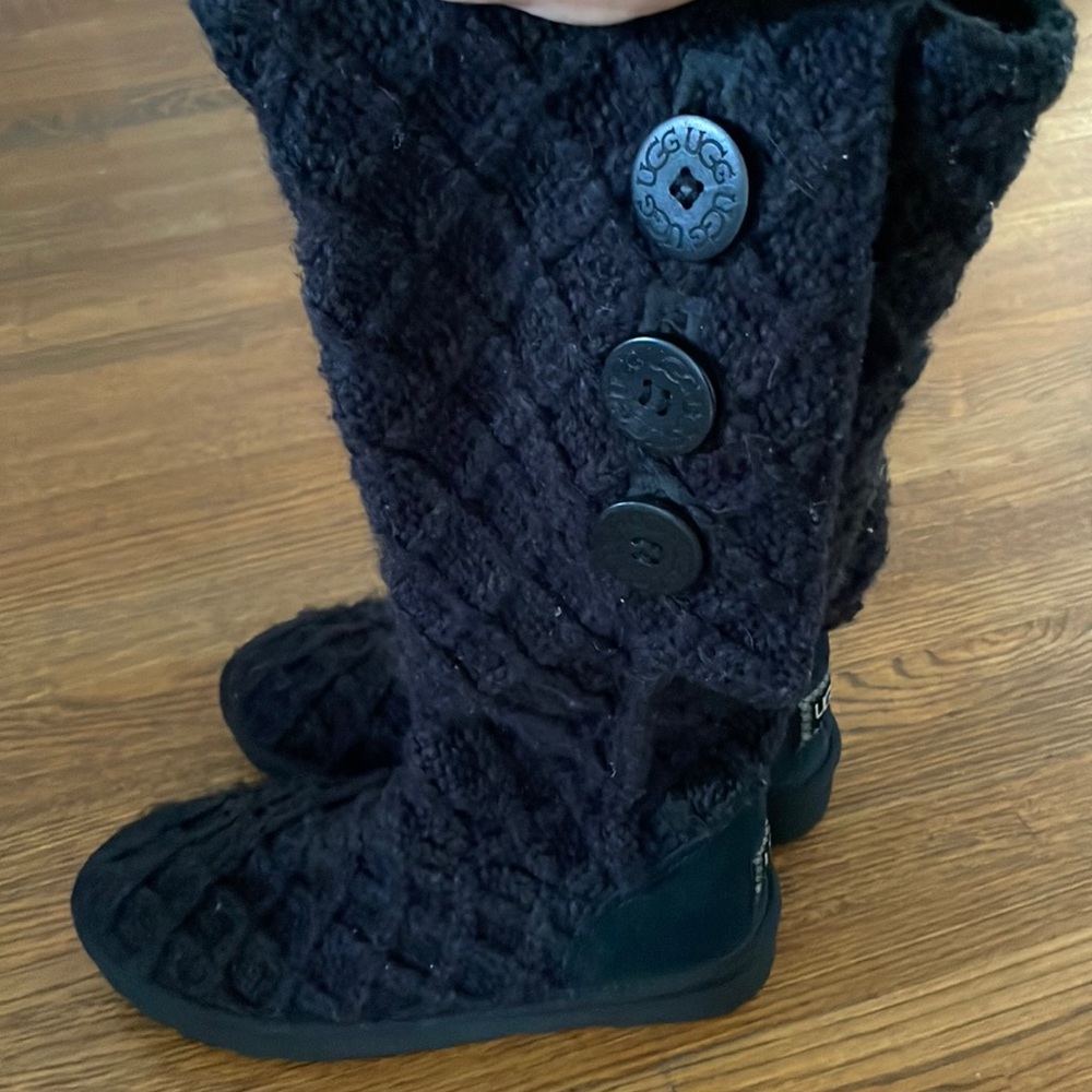 Ugg Black sweater boots size 7
